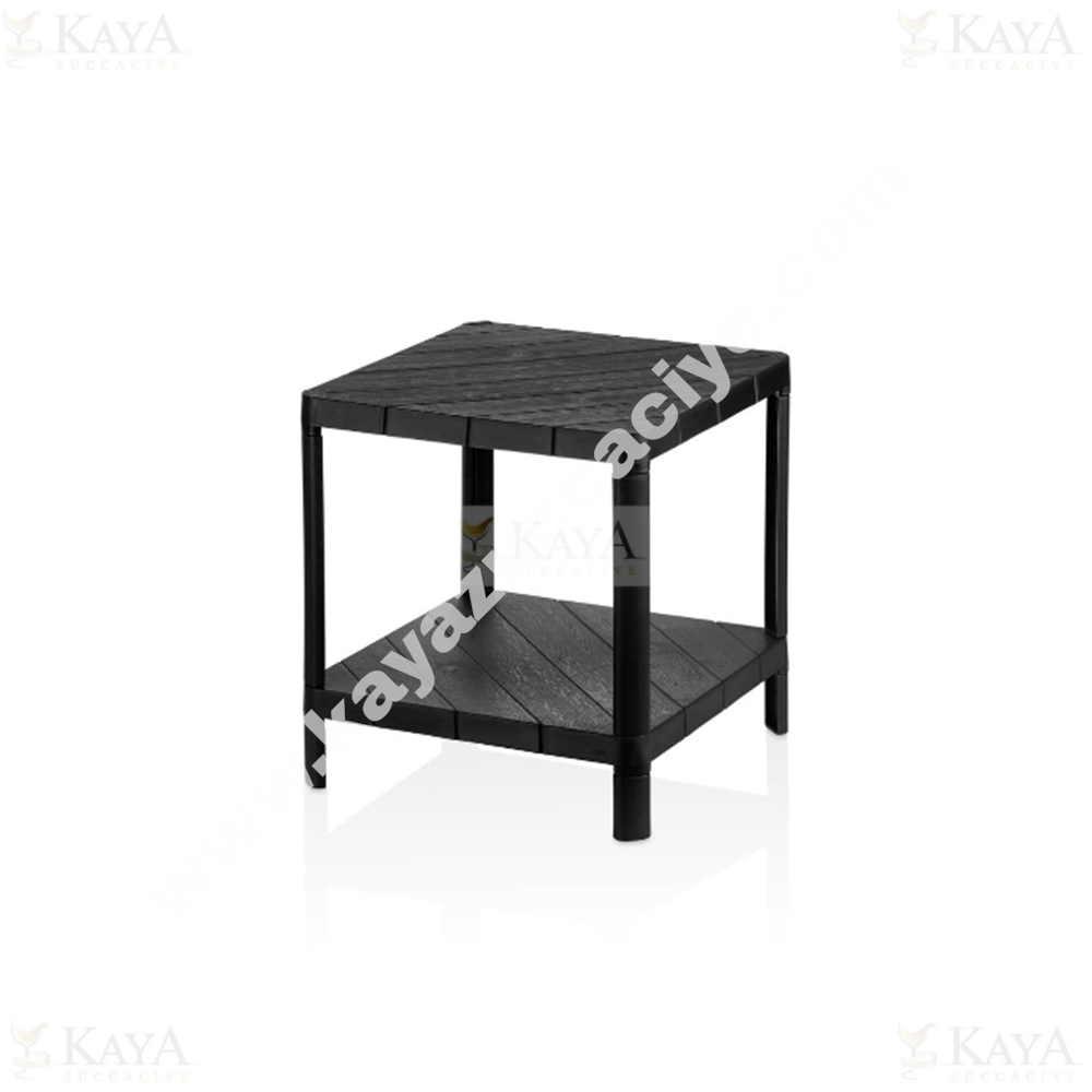 DEMPA MODÜLER TREND DİKDÖRTGEN RAF ÜNİTESİ 2 KATLI SİYAH 1*6