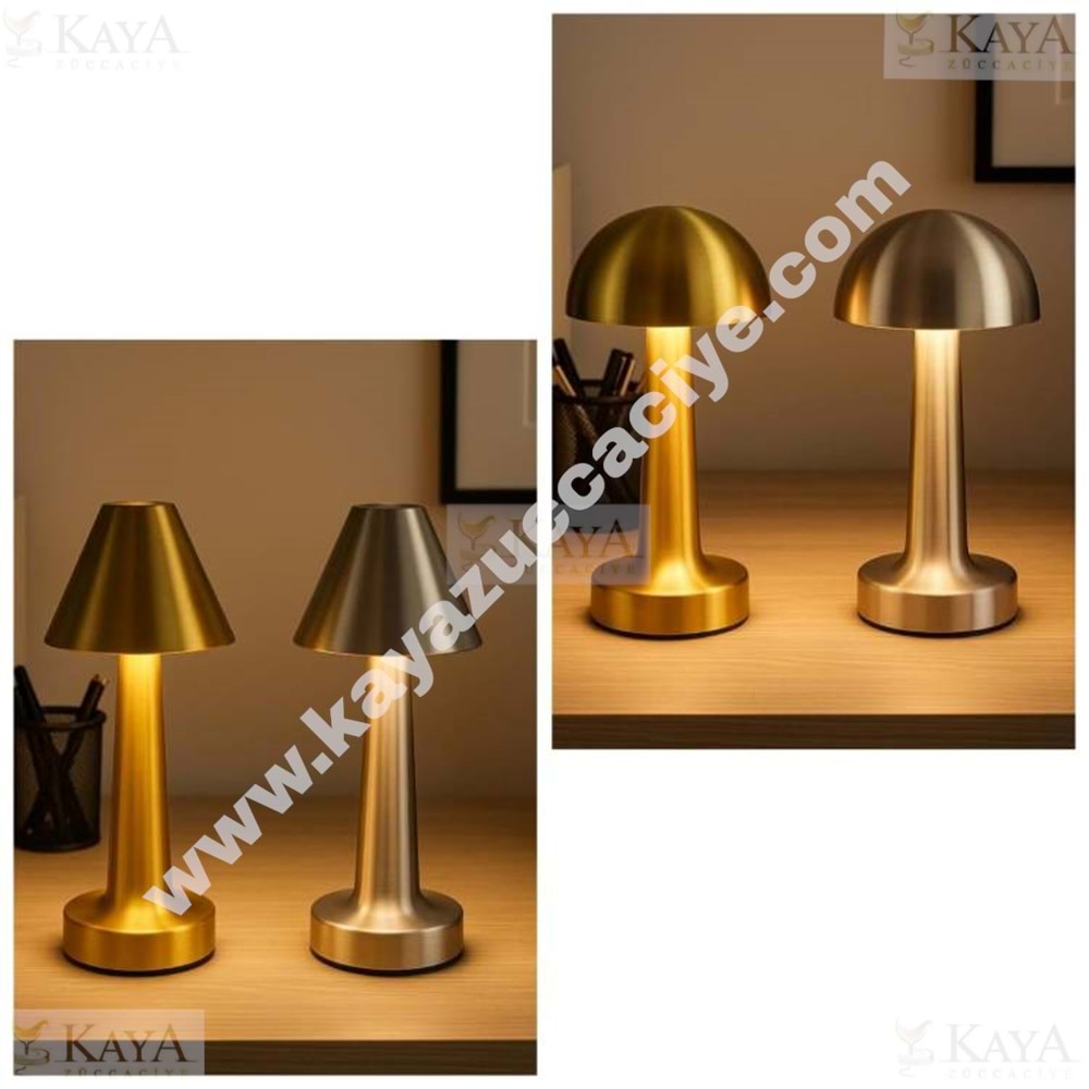 EGE MASA LAMBASI DOKUNMATİK LED ABAJUR DÜZ-MANTAR 1*40