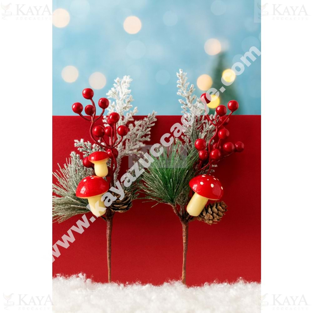 ENF ÇİÇEK YAPAY DAL KARLI ÇAM KOKİNA ÇİÇEĞİ 1*100