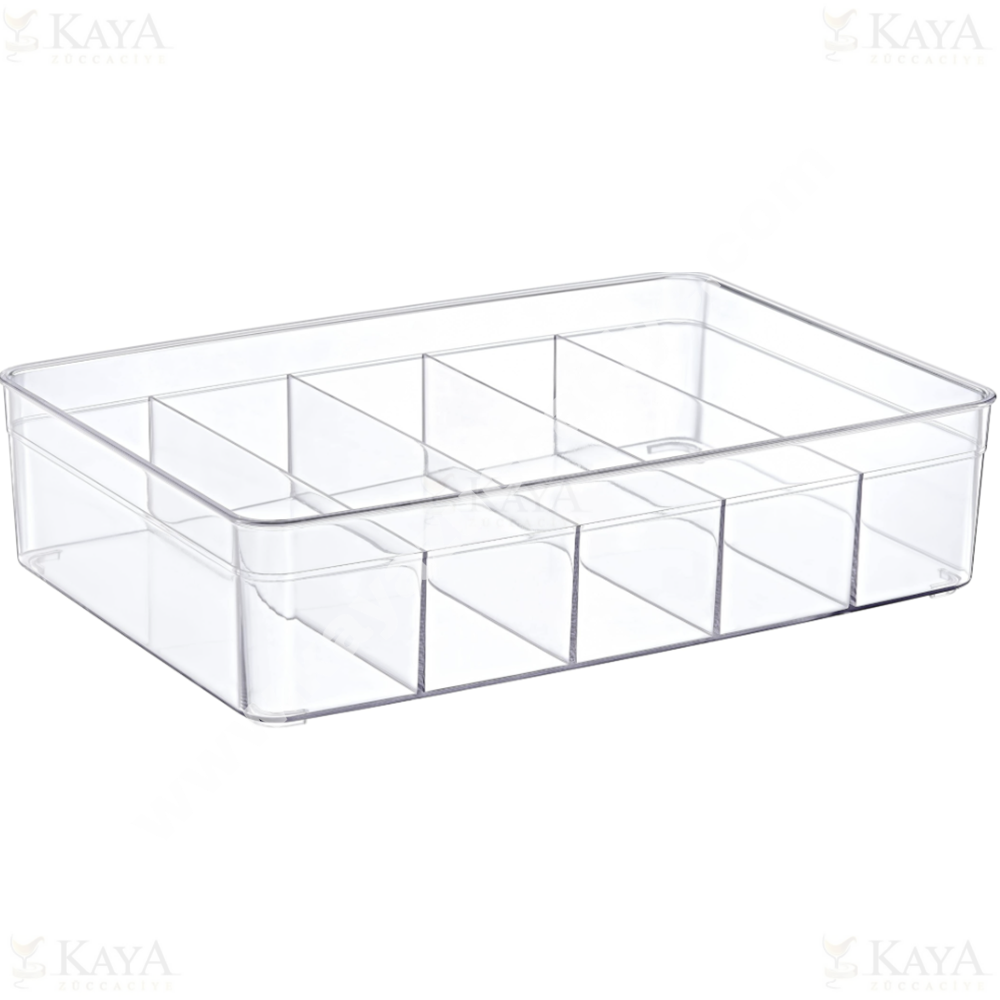 EMHOUSE CLEAR 5 BÖLMELİ BÜYÜK ORGANİZER 30X21X7,5 CM 1*12