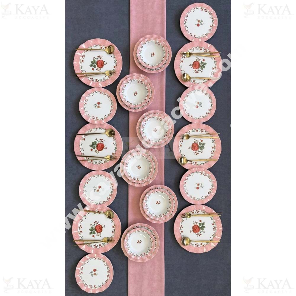 ALİNA HOME ERS 24 PARÇA YUVARLAK YEMEK SETİ 1*1