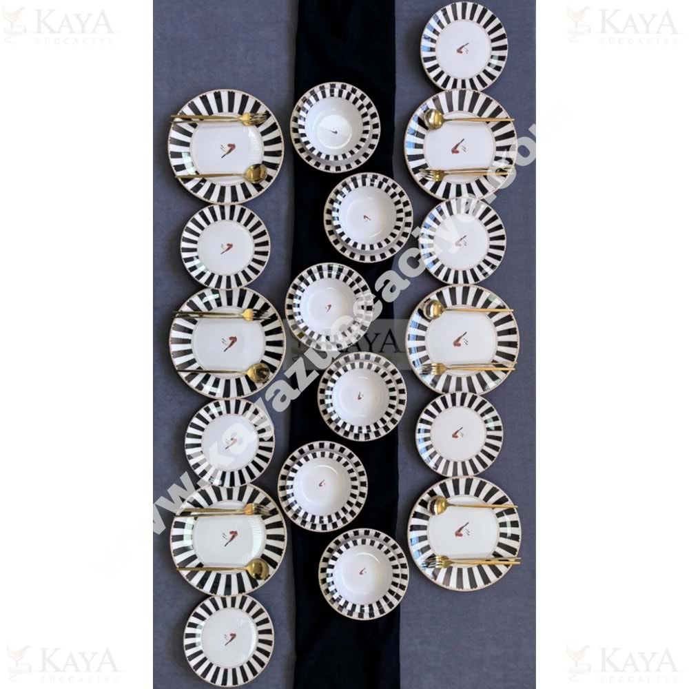 ALİNA HOME ERS 24 PARÇA YUVARLAK YEMEK SETİ 1*1