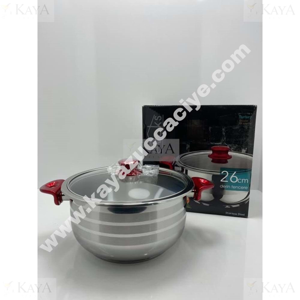 EVOKS ÇELİK DERİN TENCERE 26 CM 1*6