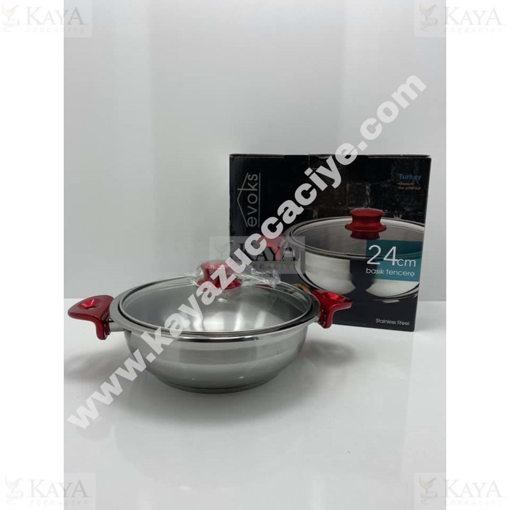 EVOKS ÇELİK BASIK TENCERE 24 CM 1*6