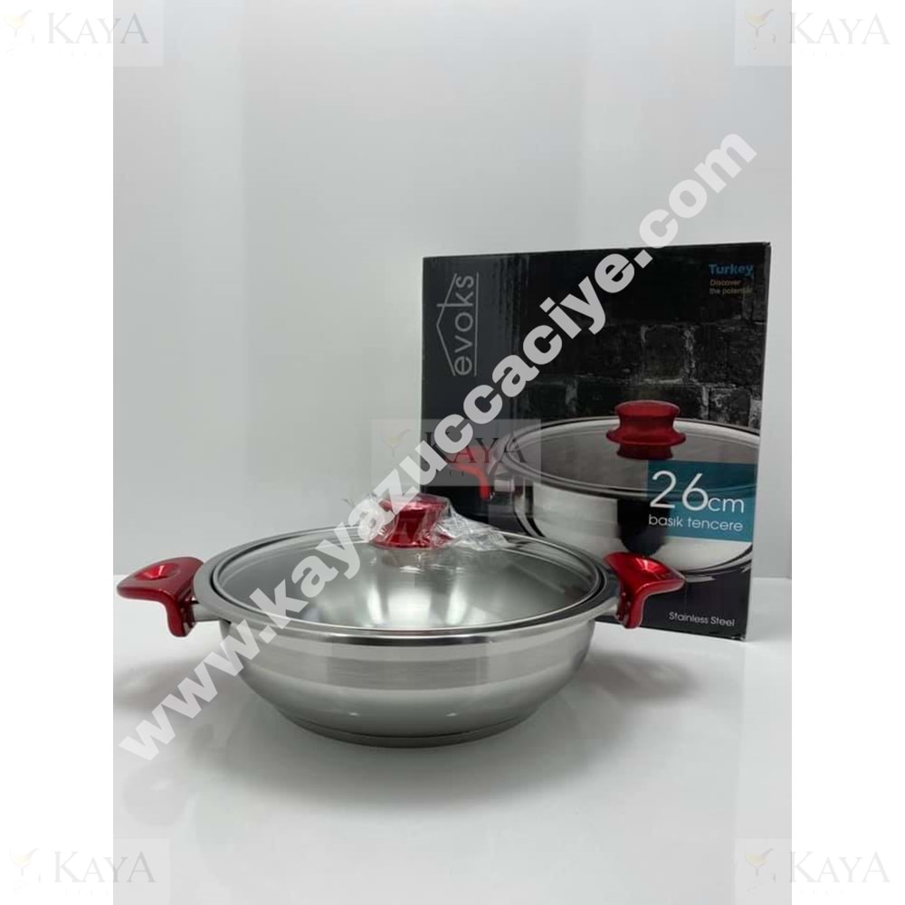 EVOKS ÇELİK BASIK TENCERE 26 CM 1*6