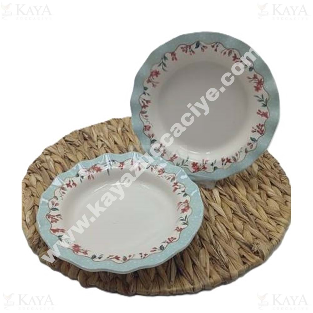 ALİNA HOME FIRFIR YEŞİL YEMEK TABAĞI 20 CM 1*12