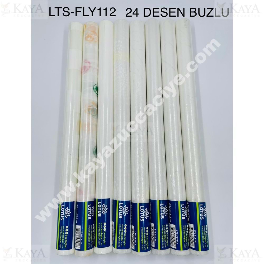BZD LOTUS YAPIŞKANLI FOLYO PVC 2 MT BUZ DESEN 1*96