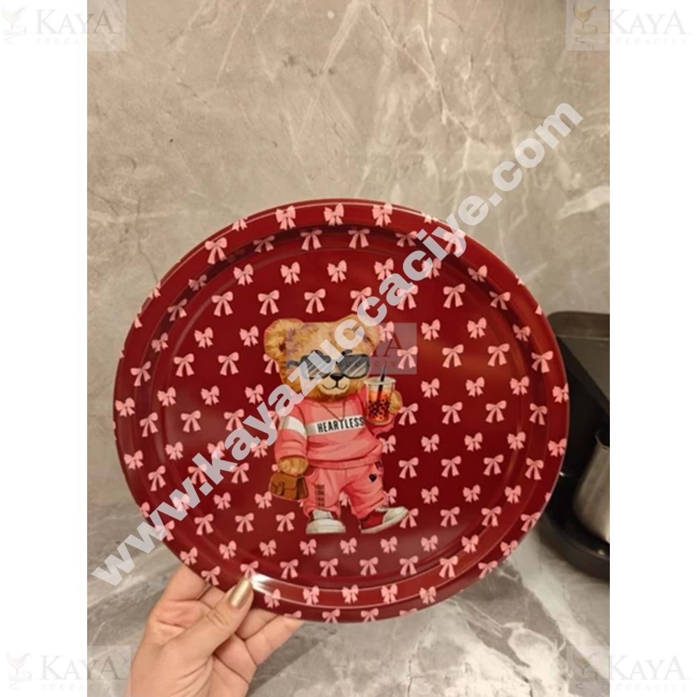 GLD METAL TEPSİ BEAR DESİNG 26 CM 1*90