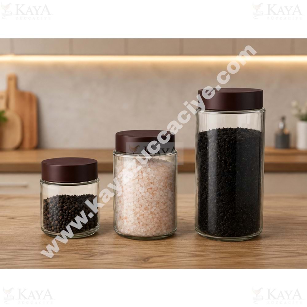 GLD CAM KAVANOZ ÇİZGİLİ 3 LÜ 500-750-1000 ML 1*6