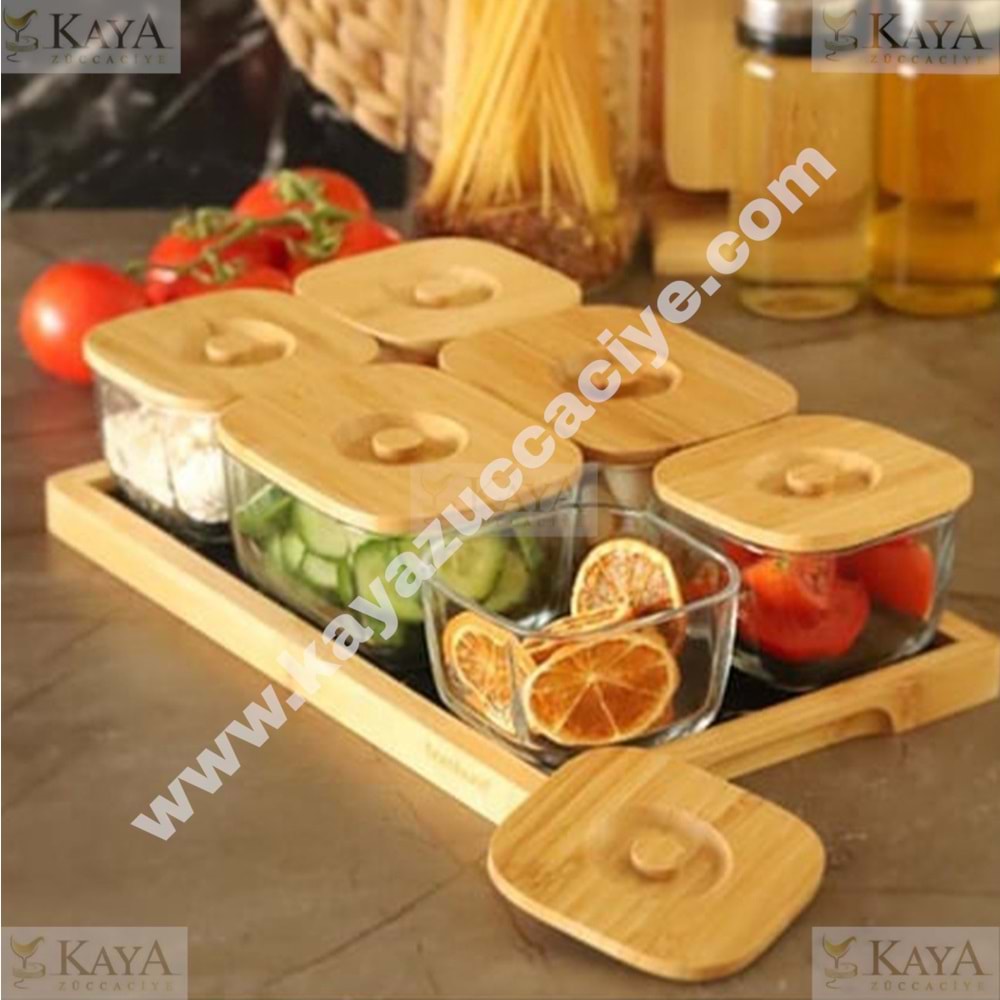 BAMBUM KROSNA 13 PARÇA CAM KAHVALTILIK 1*6