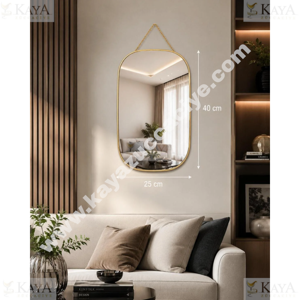 GLD AYNA DEKORATİF ASILABİLİR GOLD DİKDÖRTGEN 40 CM 1*24