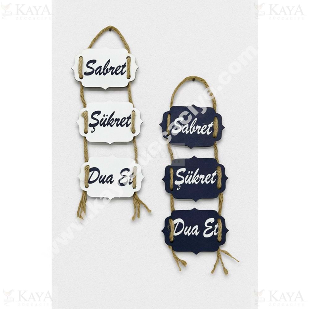 GLS İPLİ UV BASKI MİNİ SABRET ŞÜKRET DUA ET 6x11 CM 1*20