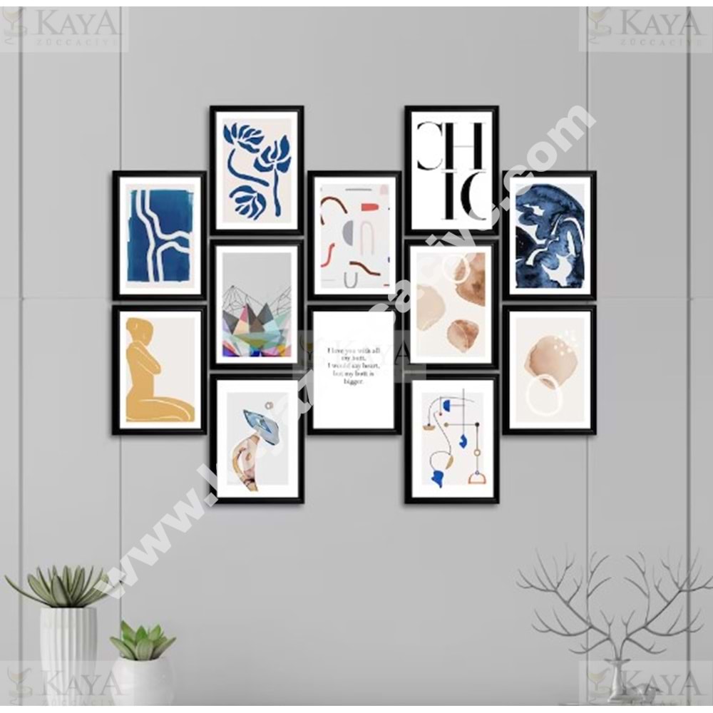 GLS MDF DUVAR TABLOSU 12 PARÇA 15x20 CM