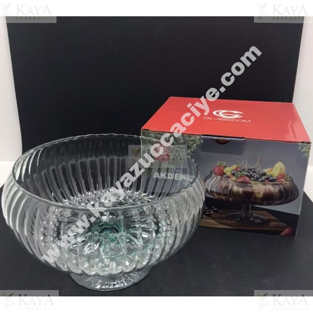 GLASSCOM AKDENİZ AYAKLI MEYVELİK 24 CM DERİN 1*4