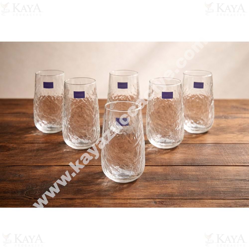 DİAMONDS CAM MEŞRUBAT BARDAĞI 6 LI UZUN KIRIK ÇİZGİ 1*8