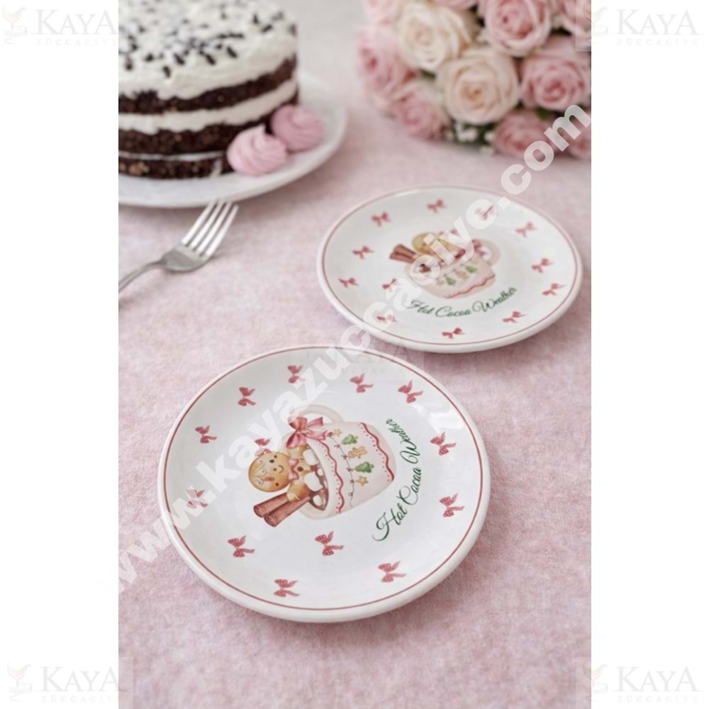 ALİNA HOME HOT COCOA YUVARLAK TATLI TABAĞI 16 CM 1*20