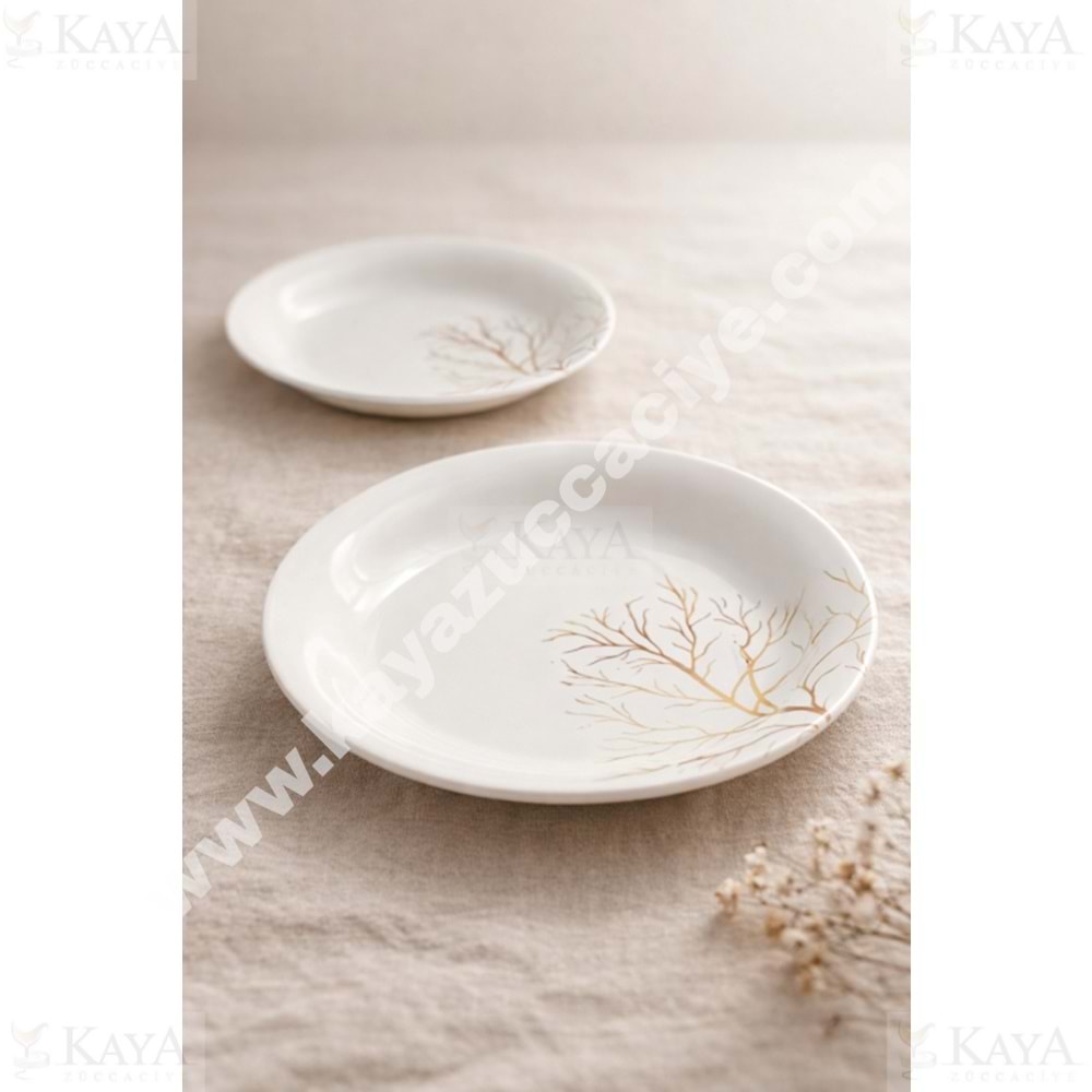 ALİNA HOME IHLAMUR YUVARLAK YEMEK TABAĞI 20 CM 1*12