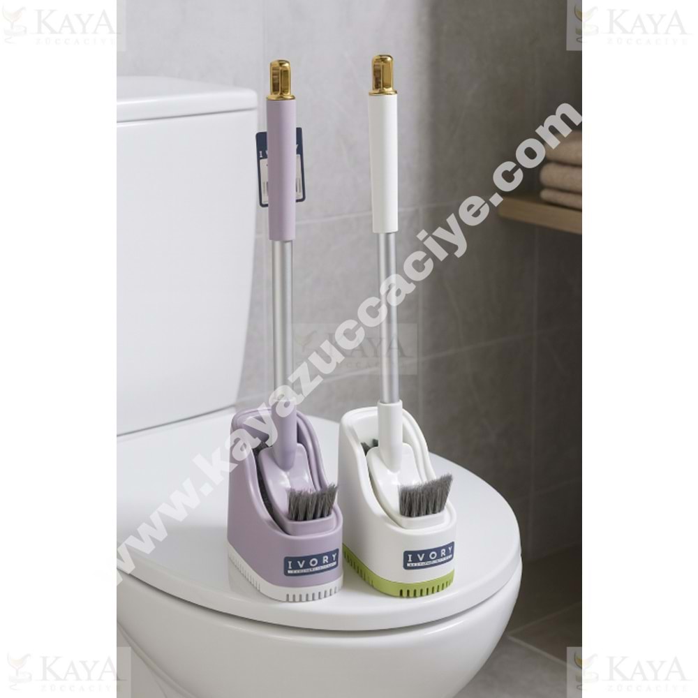 BZD IVORY KLOZET ÇİFT FIRÇALI WC FIRÇA TAKIMI 1*48