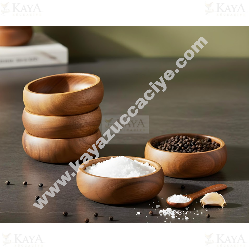 BZD IVORY AKASYA YUVARLAK ÇEREZLİK SUNUM KASESİ 10 CM 4 LÜ 1*24