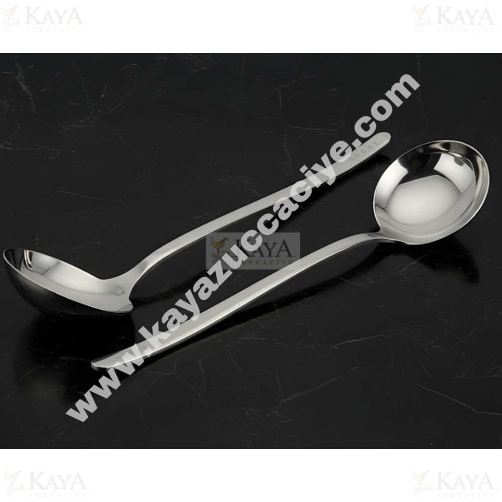 BZD IVORY ÇELİK SERVİS KEPÇE 25 CM 1*24