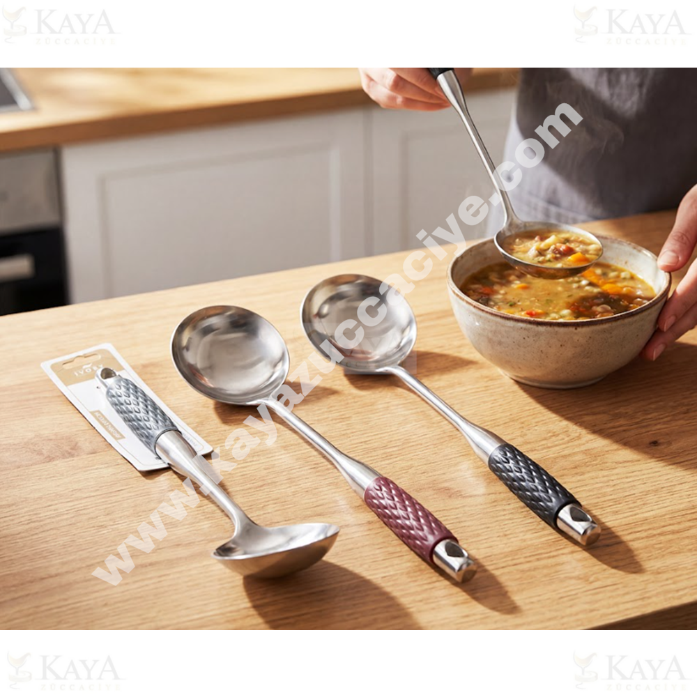 BZD IVORY ÇELİK SERVİS KEPÇESİ SATEN 39 CM 1*24