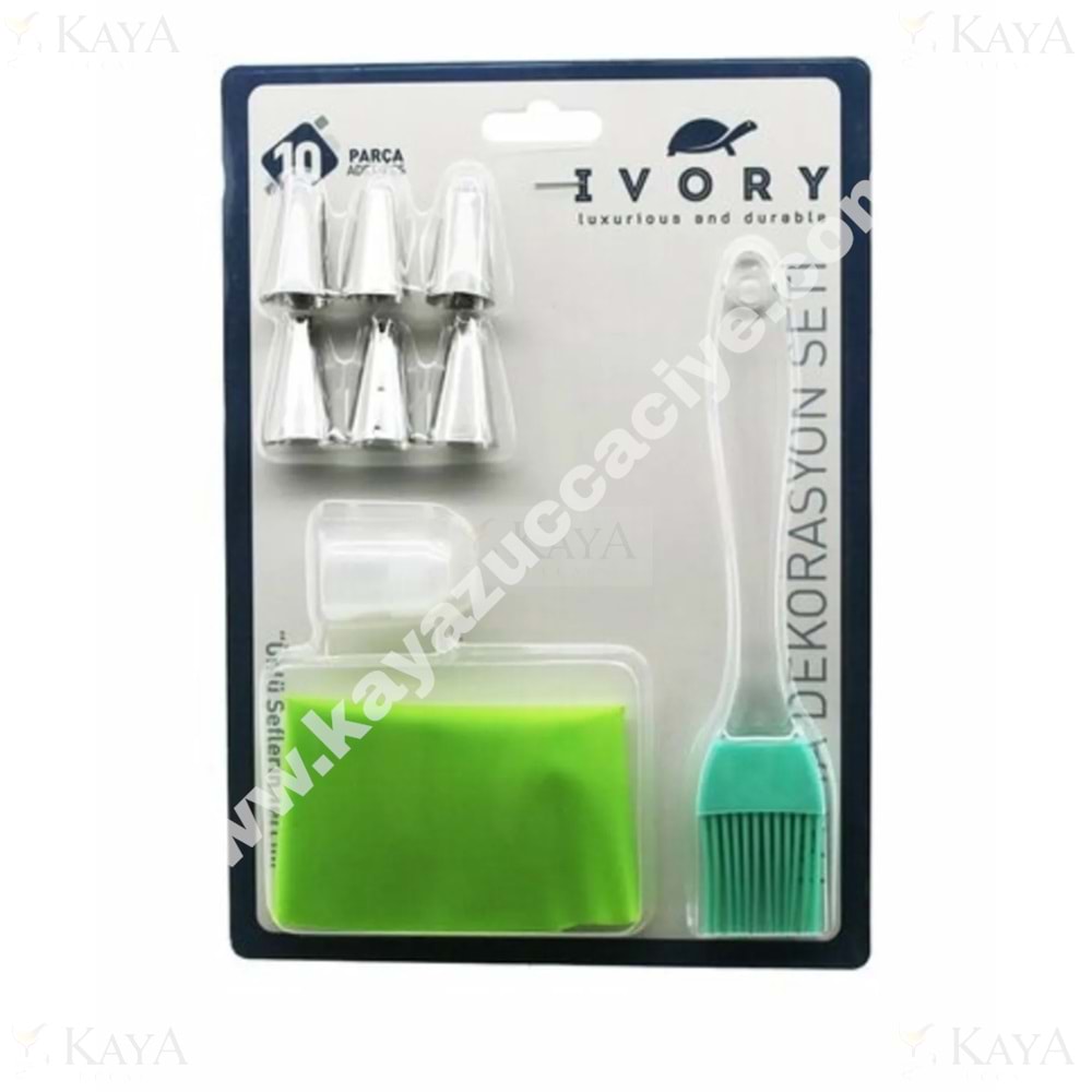 BZD IVORY KEK PASTA SETİ 10 PARÇA 1*36