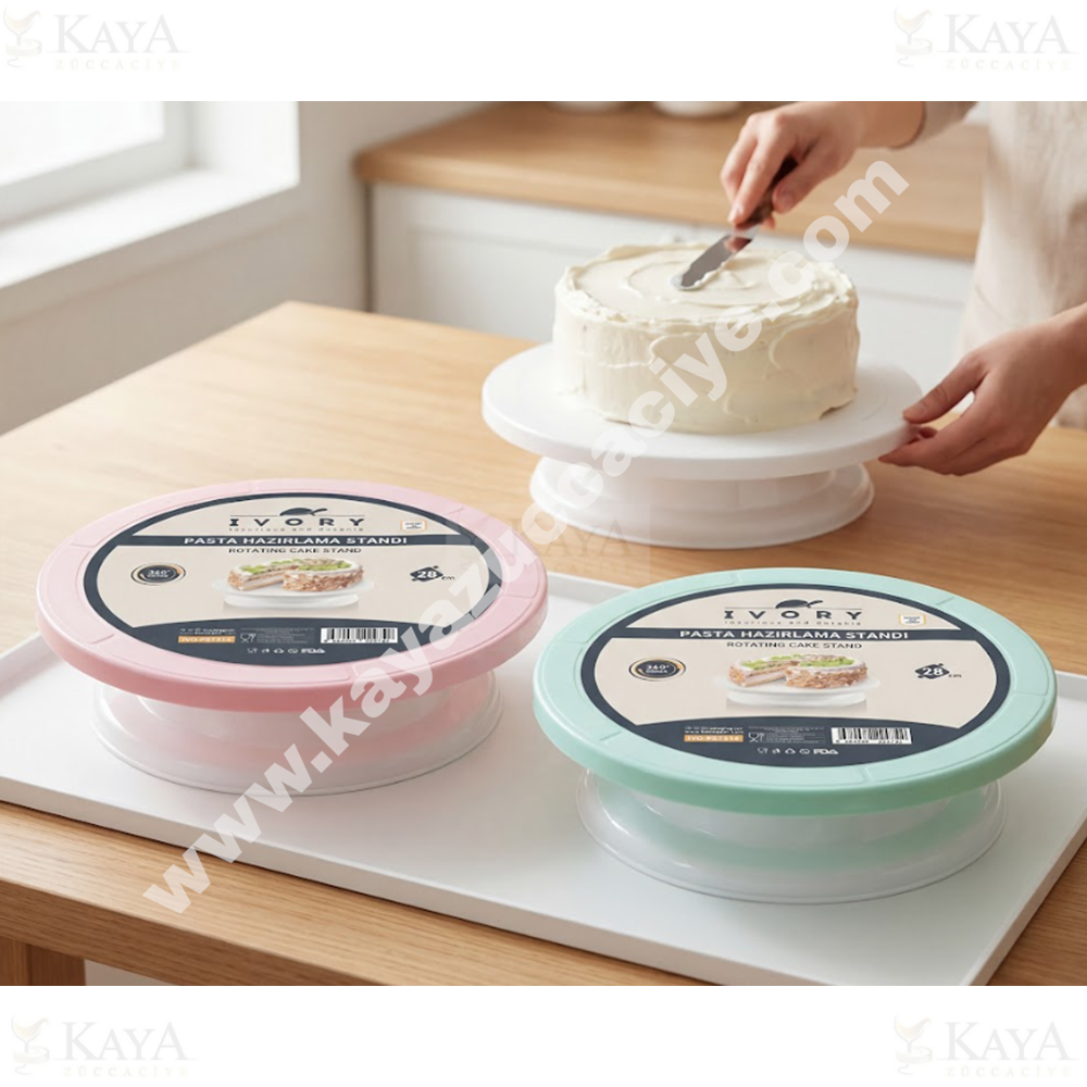 BZD IVORY KEK PASTA HAZIRLAMA STANDI 28 CM DÖNERLİ 1*48