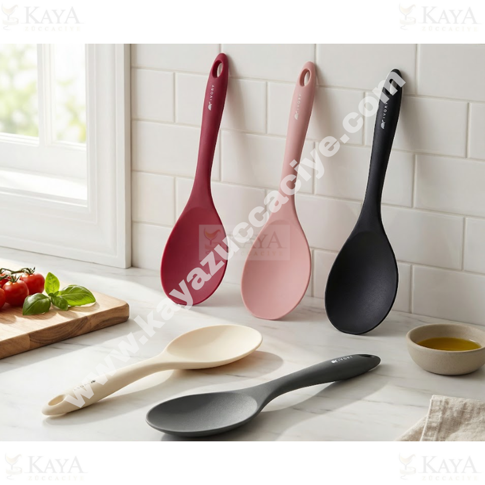 BZD IVORY SİLİKON JUMBO SERVİS KAŞIĞI 30 CM 1*24
