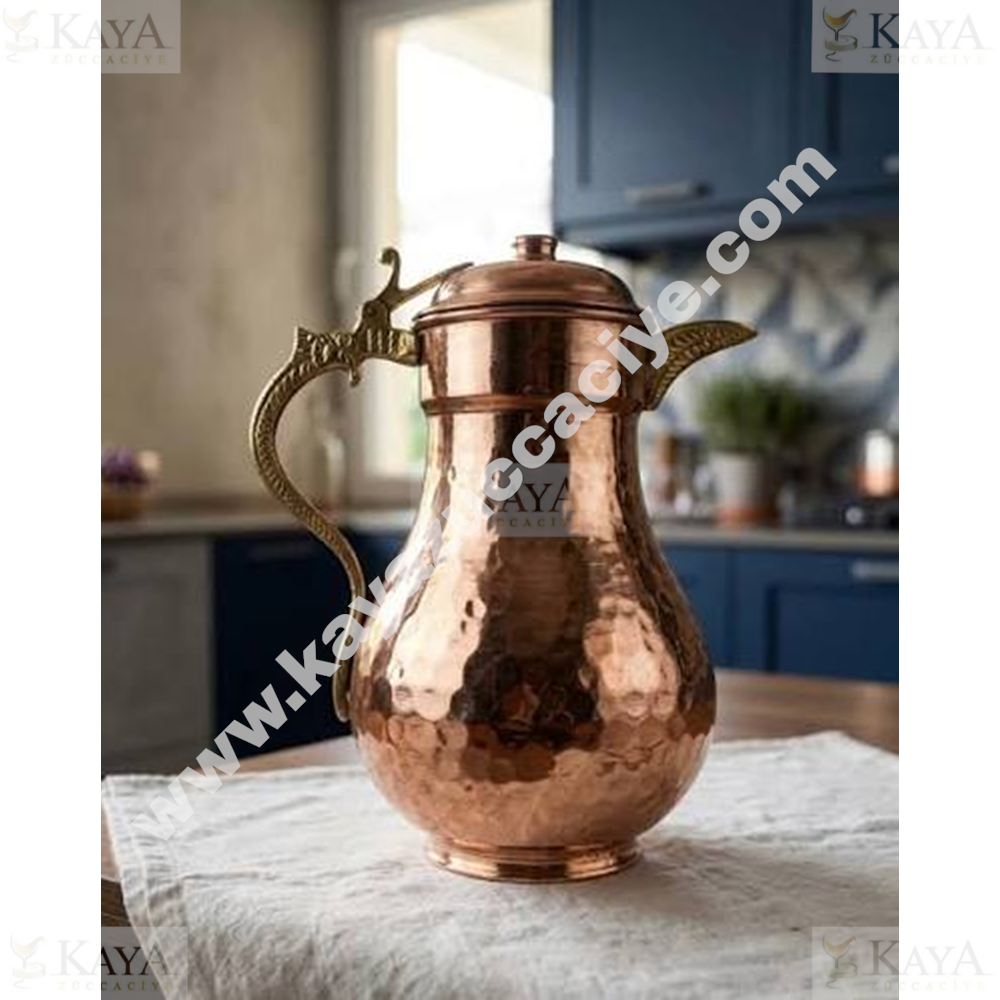 ZEN BAKIR SÜRAHİ KAPAKLI ÇEKİÇ DÖVMELİ 1*6