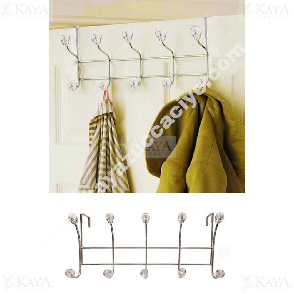 ENF METAL ASKI ŞEFFAF BONCUK 5 Lİ KAPI ARKASI ASKI 1*6