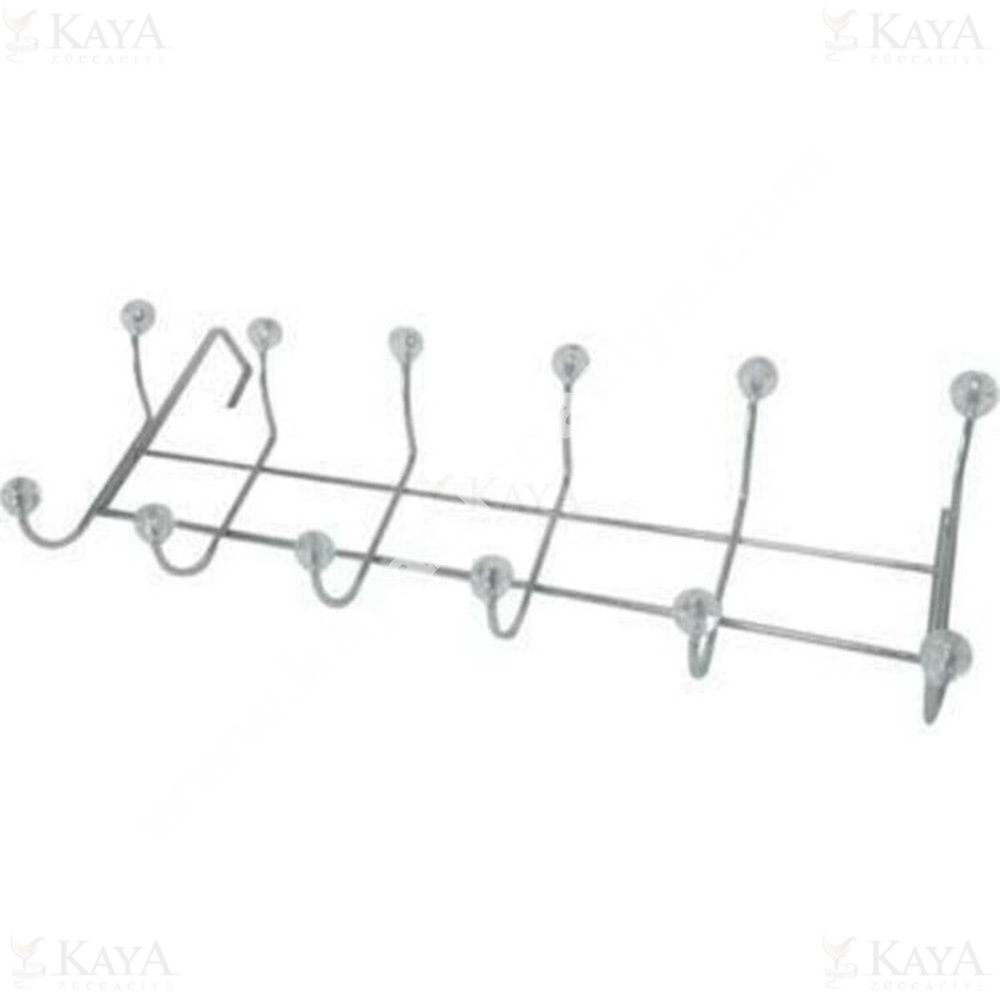 ENF METAL ASKI ŞEFFAF BONCUK 6 LI KAPI ARKASI ASKI 1*6