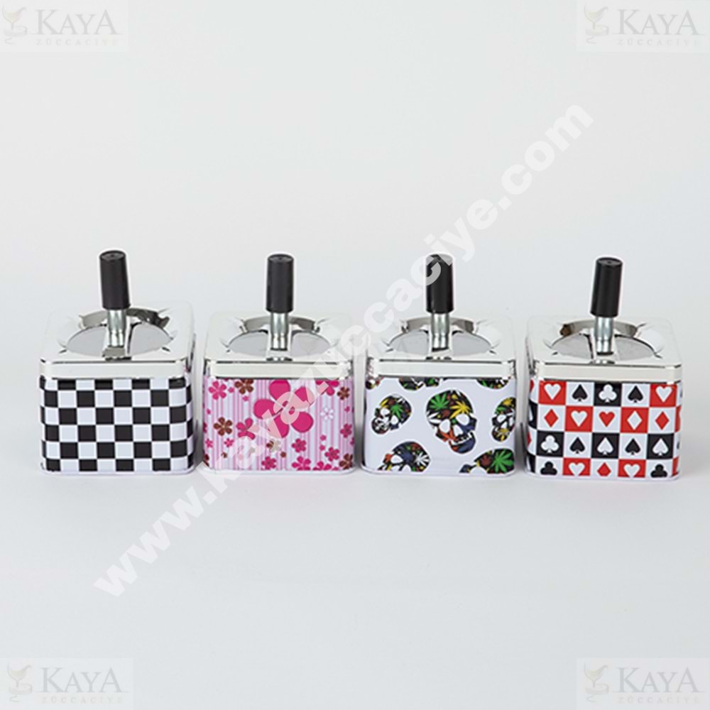 KSV ASHTRAY METAL BAS-AÇ KARE KÜLLÜK 1*125
