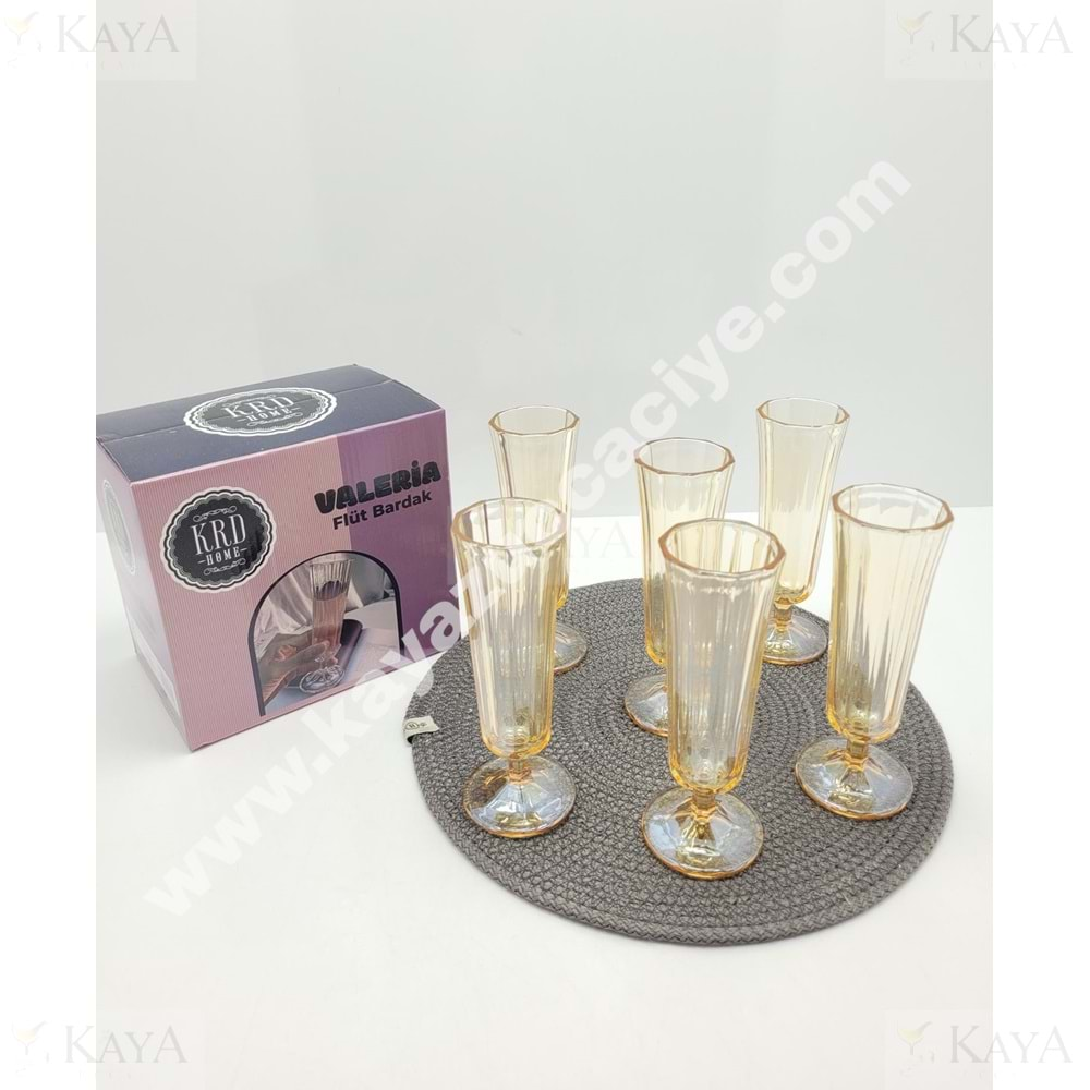 KRD HOME VALERİA HONEY 6 LI FLÜT BARDAK 1*12