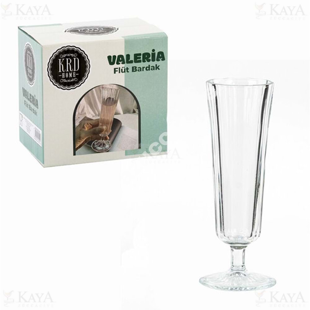 KRD CAM VALERİA SADE 6 LI FLÜT BARDAK 1*8