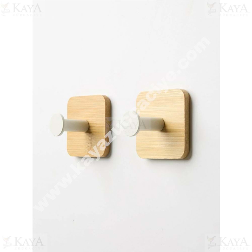 KRD BAMBU 2 Lİ KARE YAPIŞKANLI ASKILIK 1*20
