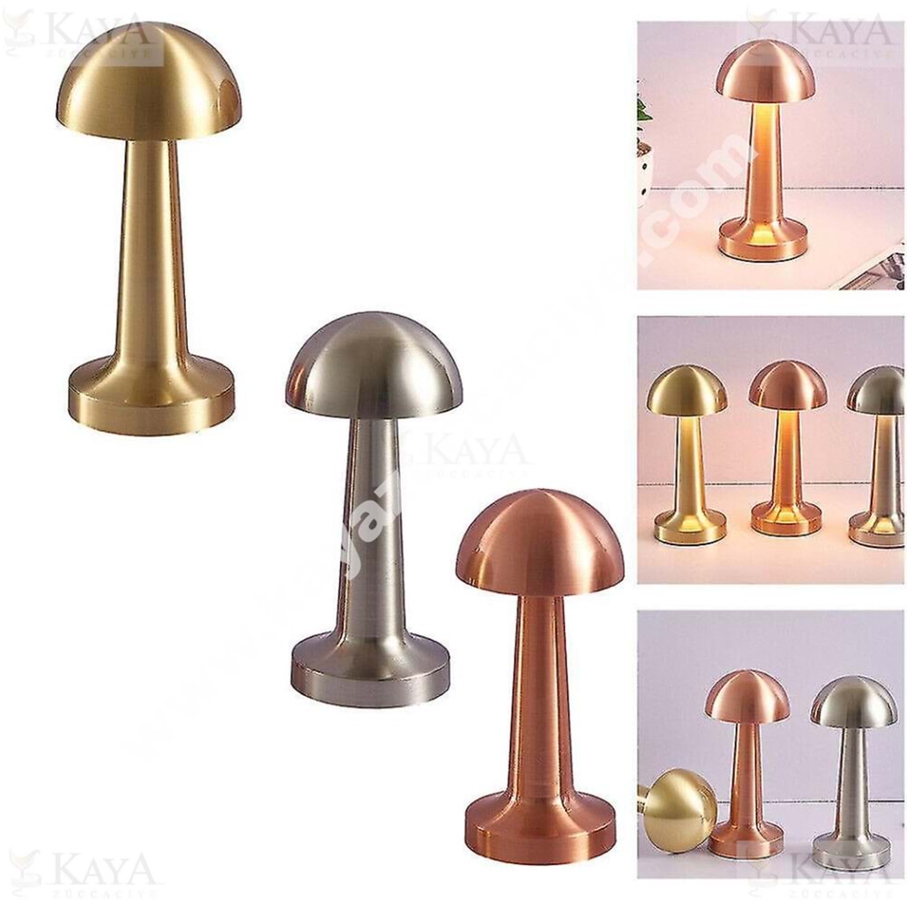 KRD MASA LAMBASI CHİESA METAL LED MANTAR MODEL 1*50