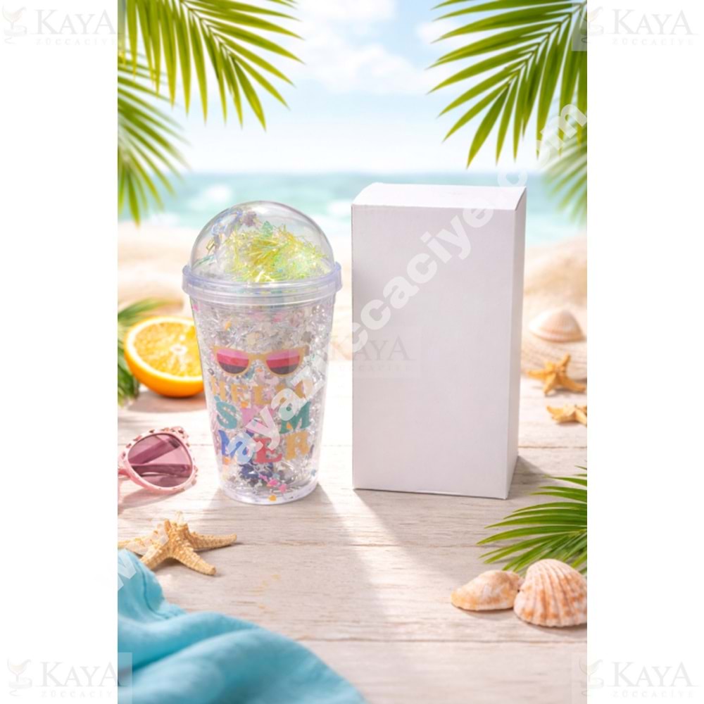 KRD PİPETLİ BARDAK AKRİLİK DESENLİ 1*60