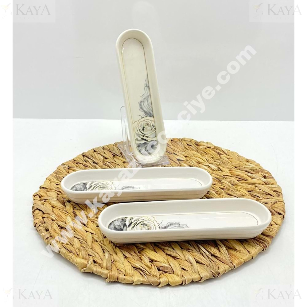 ALİNA HOME KARAGÜL OVAL ZEYTİNLİK 23X6,5 CM 1*32