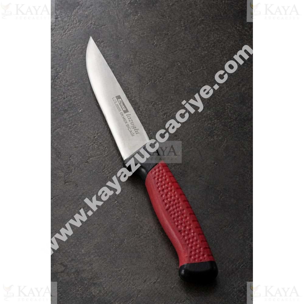 LAZOĞLU EKMEK BIÇAĞI ÇİFT RENKLİ KIRMIZI SAP NO:2 1*300