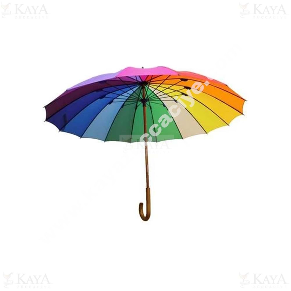 LRN NÜANS ŞEMSİYE 16 TEL RENKLİ BASTON ŞEMSİYE 1*60