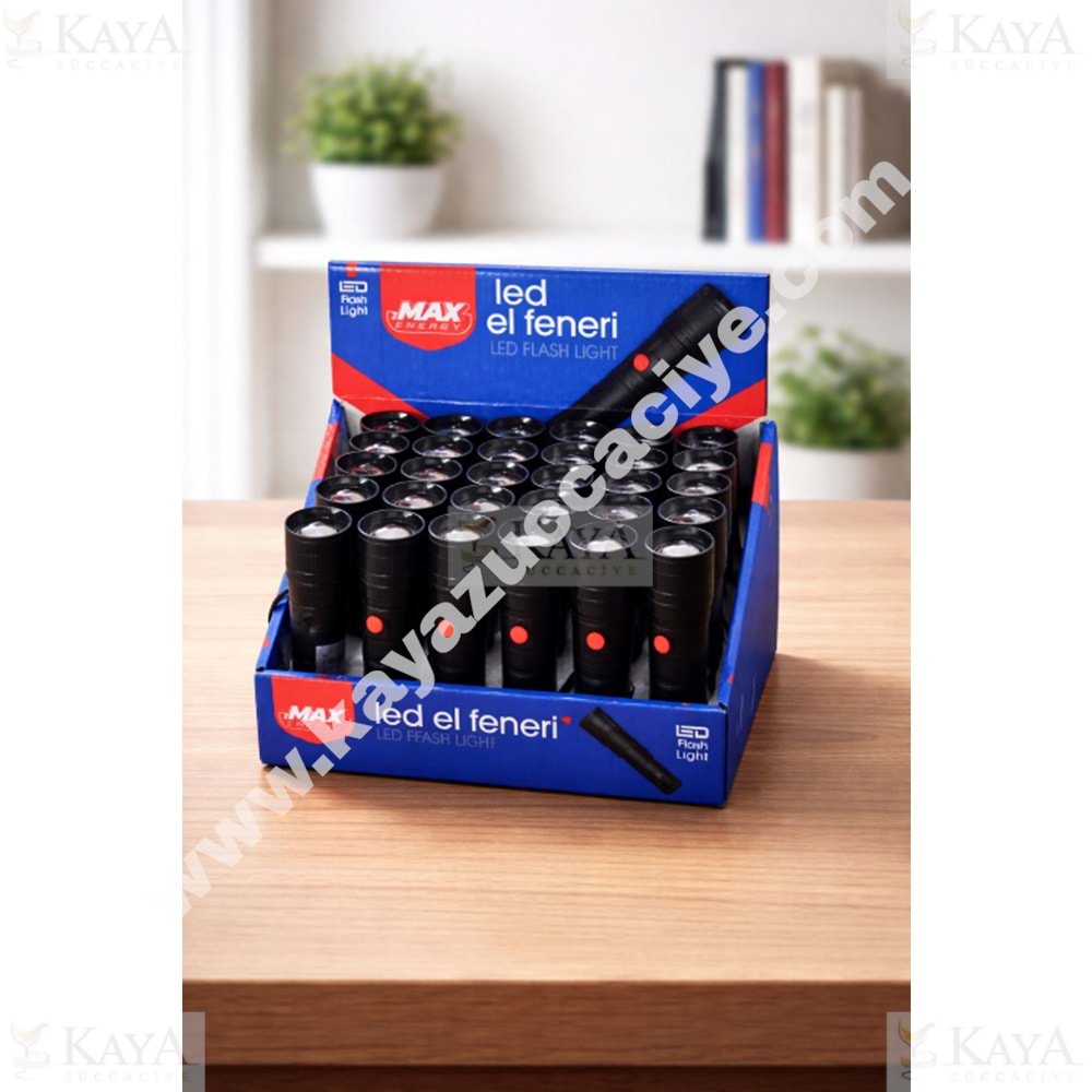 ZMAX LAMBA LEDLİ EL FENERİ PİLLİ 1*24