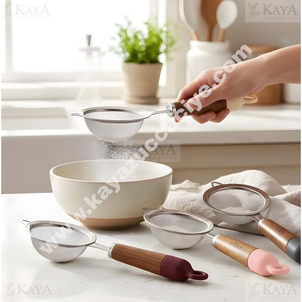 BZD IVORY AKASYA SAPLI ÇAY SÜZGEÇİ BÜYÜK 1*24