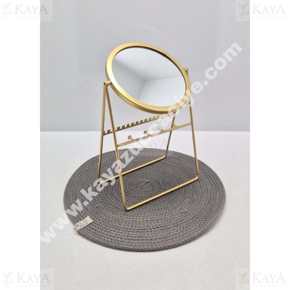 MLN AYNA KÜÇÜK BOY YUVARLAK SİYAH VE GOLD 1*24