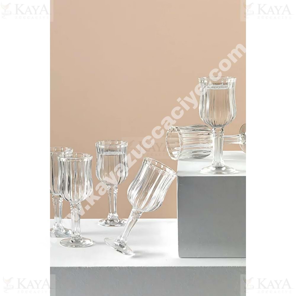 MLN CAM AYAKLI KAHVE YANI BARDAĞI 6 LI 10905 1*24