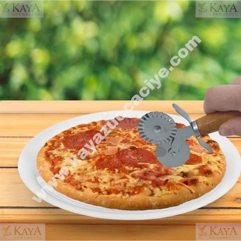 MLN AKASYA SAPLI 2 Lİ PİZZA KESİCİ 1*72