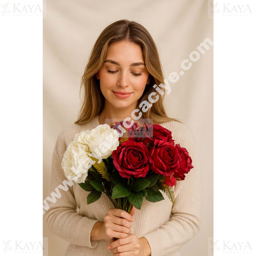 MLN ÇİÇEK YAPAY GÜL BUKET ÇİÇEK 1*30