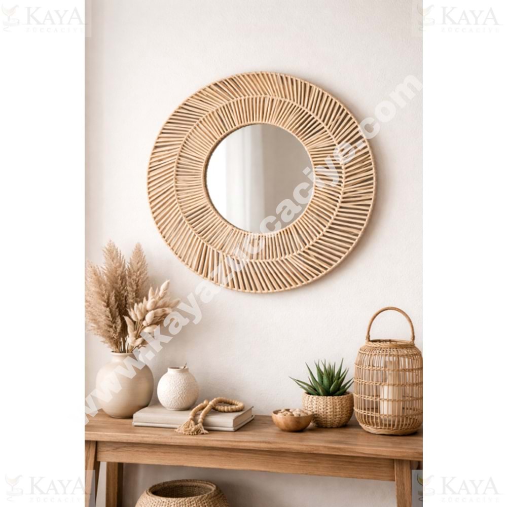 MLN HASIR YUVARLAK AYNA 55 CM 1*6