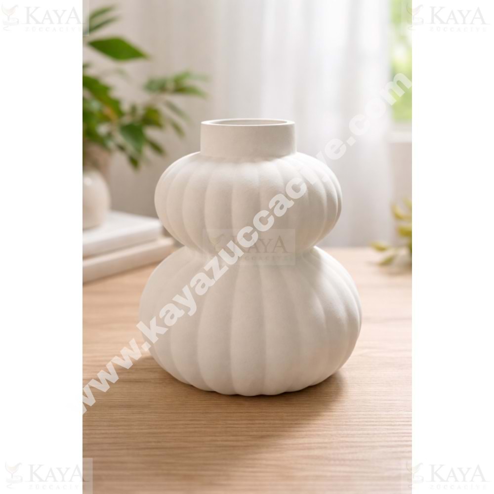 MLN VAZO SERAMİK KABAK MODEL BOĞUMLU 15 CM 1*18