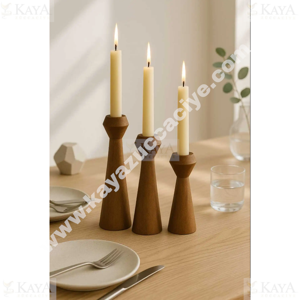 MLN ŞAMDAN VİENA BEYAZ VE KAHVERENGİ 3 LÜ 1*1