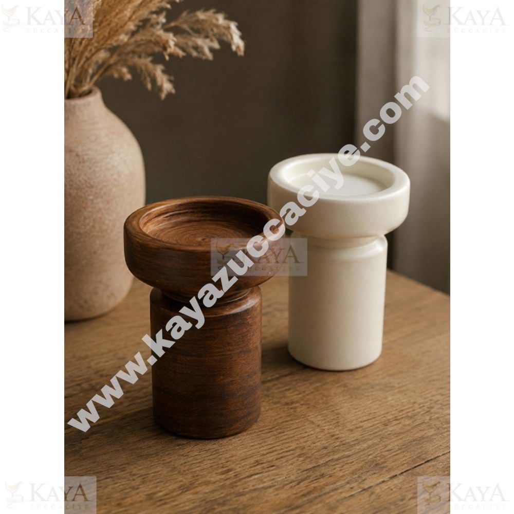 MLN SERAMİK ŞAMDAN DEKORATİF ORİGAMİ MODEL 14 CM 1*24
